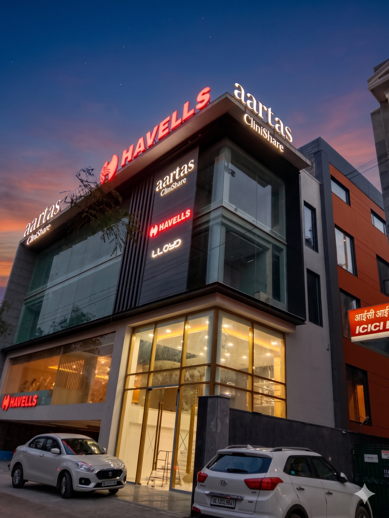 Havells signage installation project completed by Signsutra