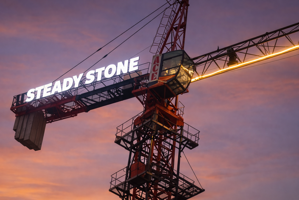 STEADY STONE signage project completed by Signsutra